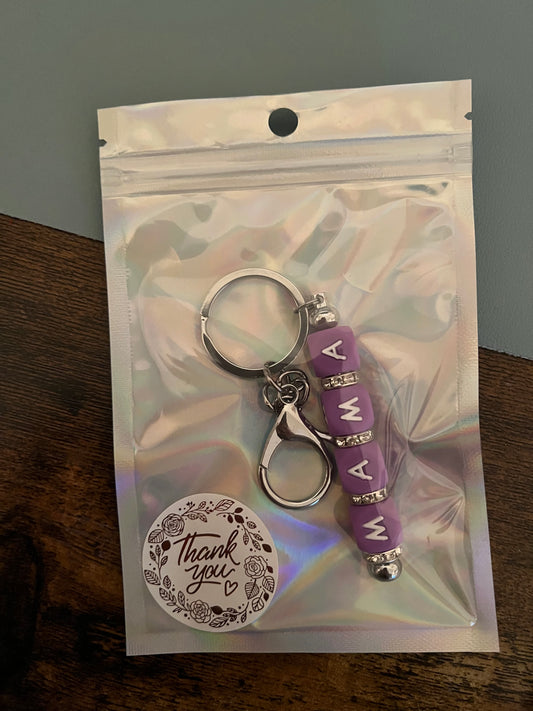 Purple Mama Keychain