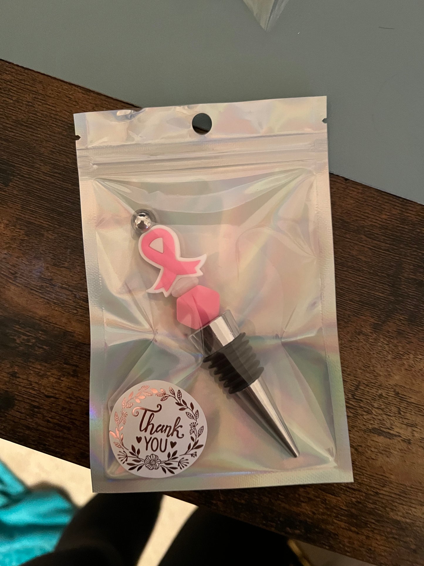 Breast Cancer Wine Stopper