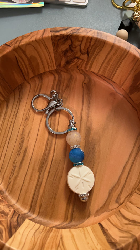 Blue Seashell Keychain
