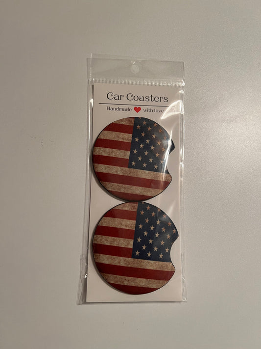 American Flag Car Coaster