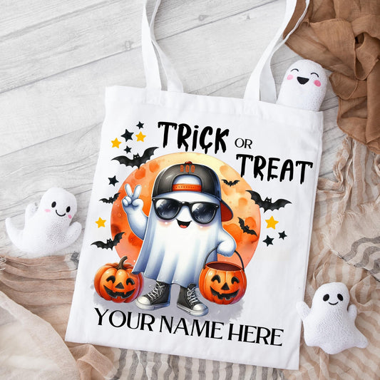 Ghost Trick Or Treat Tote Bag