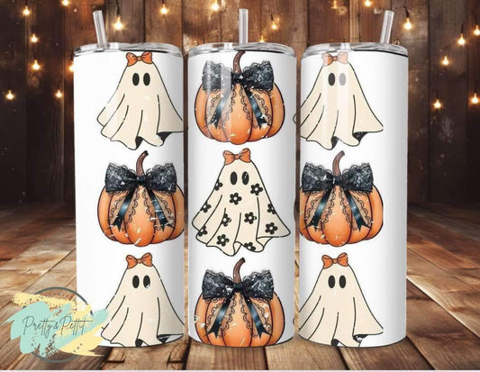 Pumpkin and Ghost Tumbler